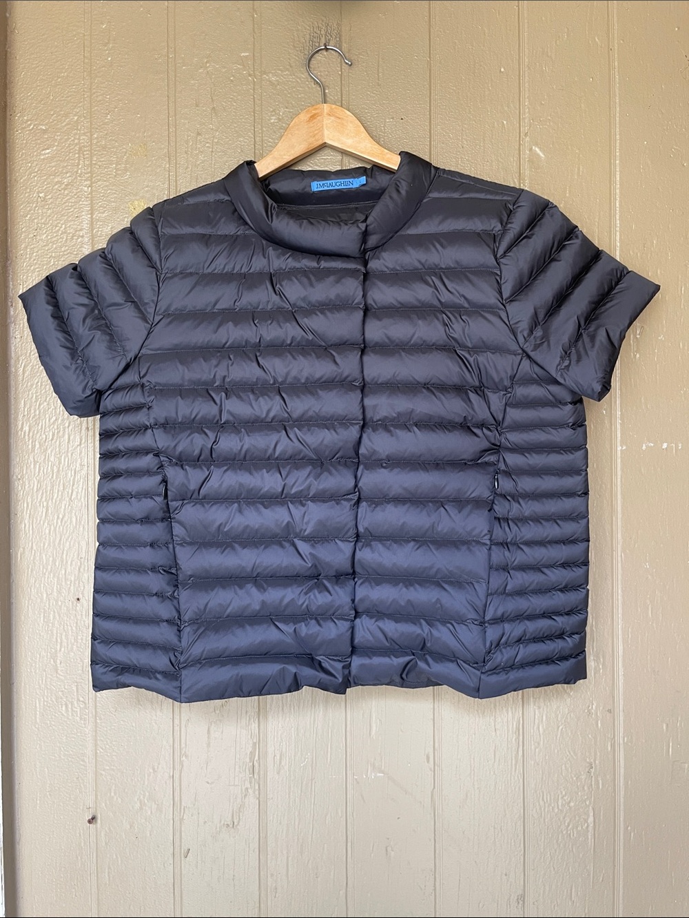 J.M. McLaughlin Short-Sleeve duck down feathers Quilted Puffer Jacket Size L